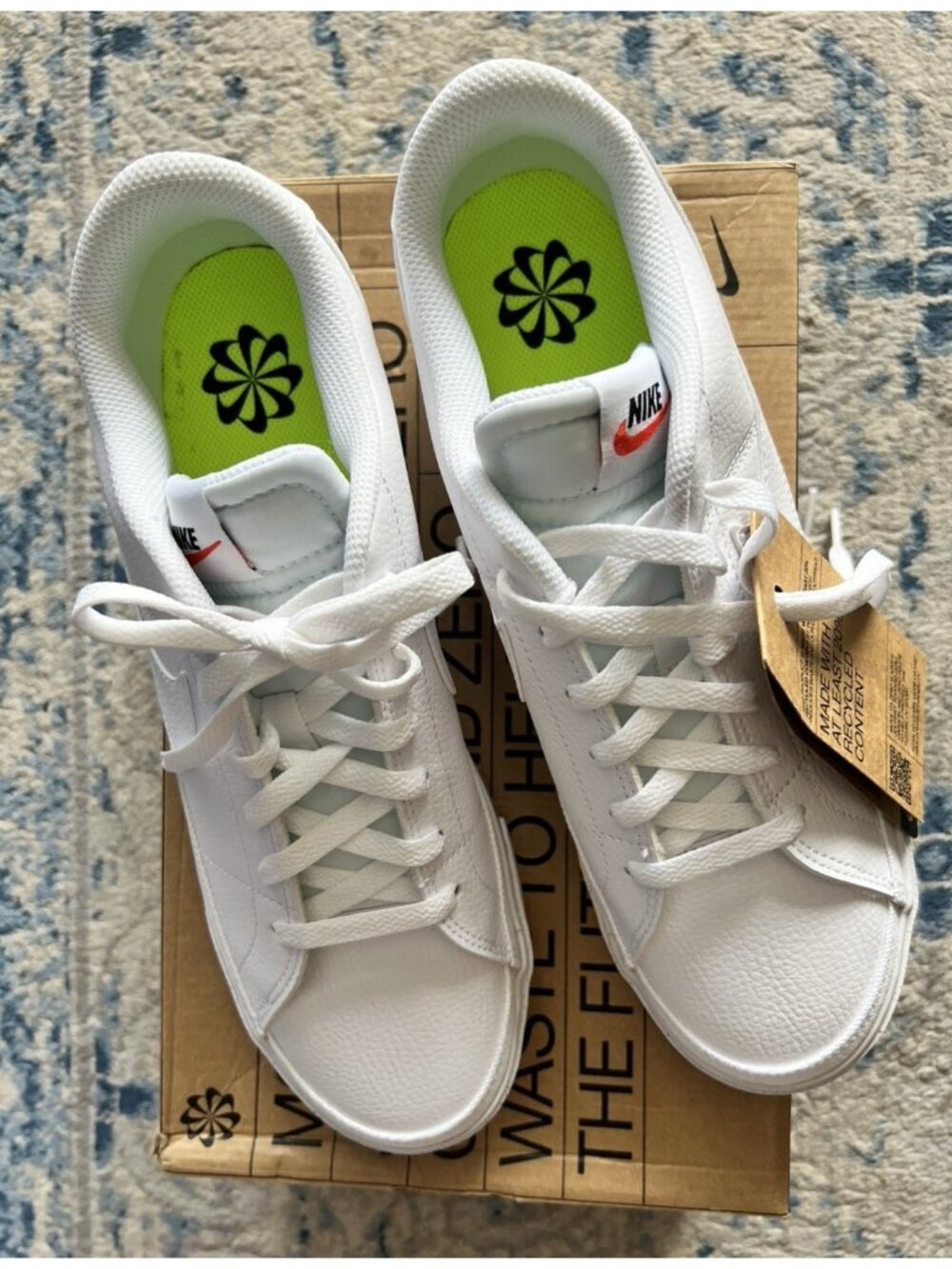 NIKE Court Legacy Women's Size 11 Casual Sneaker Move To Zero Shoes White NIB